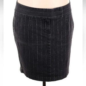 Vintage Torrid Dark Acid Denim Wash Pinstripe Jean Pencil Skirt Plus Size 22